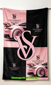 Victoria's Secret Pink Sports Car Flannel Fleece Throw Blanket V166